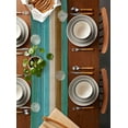 thumbnail image 4 of Table Runner Dresser Scarf 18 x 72 Inch Vintage Teal Brown Wood Grain Country Home Sweet Farm Table Runners Non-Slip Heat Kitchen Dining Table Decor for Indoor Outdoor Home Party Decoration, 4 of 7