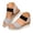 Grey, variant on Canvas Platform Wedge Sandals for Woman Open Toe Summer Casual Espadrille with Elastic Ankle Strap 2.17 Inch Vacation Walking Shoes Size 6-10 Grey