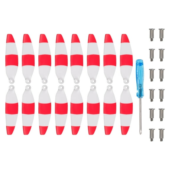 Mini 1 RC Propellers Blades Props White Red with Screwdriver/Screw, for Mini 1 Drone, Quadcopter, Pack of 16