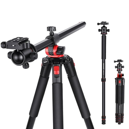 Neewer 79" Aluminum Tripod/Monopod with Ball Head, Arca QR Plate & Bag, Overhead Mount for DSLR/Camcorder, 33Lb Load