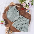 thumbnail image 4 of kpoplk Toddler Girl Clothes, 2Pcs Baby Girl Summer Outfits Ruffle Sleeveless Shirts Floral Tops + Shorts Clothing Set 1-5T Size 4-5 Years,Green, 4 of 6