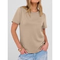 thumbnail image 4 of ANRABESS Women Short Sleeve Tops Summer Basic Tee Wrinkle-Free Trendy Cute T Shirts 2026 Spring Business Casual Outfits Almond XX-Large, 4 of 9