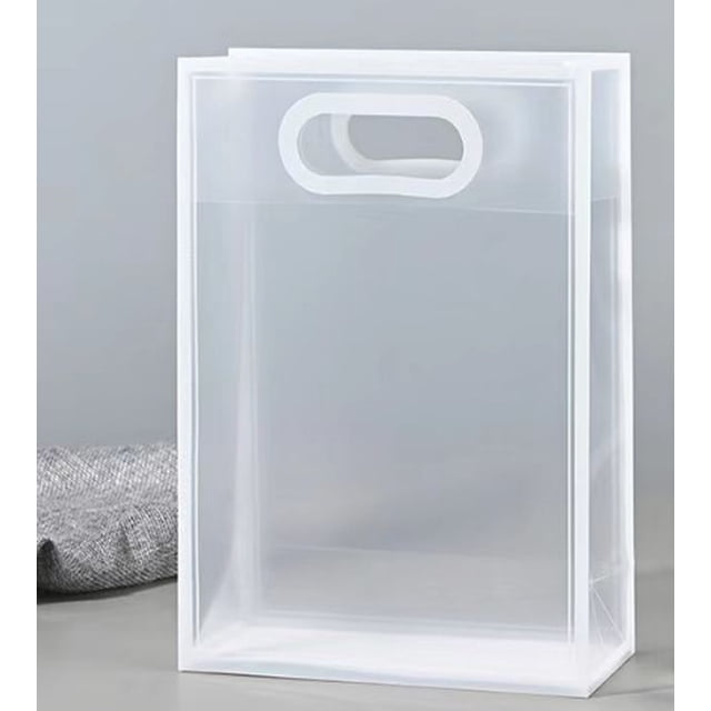 Nvzi regalo, flores frescas, bolsa de embalaje para caja de regalo, bolso de PP mate transparente, flores frescas, regalos y bolso de regalo complementario (blanco, 24 * 10 * 35 cm)