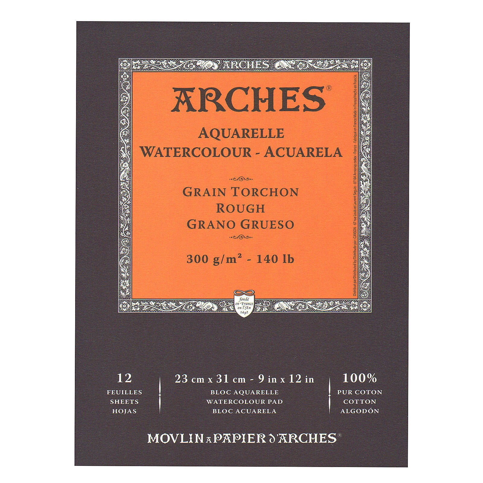 Arches Watercolor Pad 9 In. X 12 In. Cold Pressed 140 Lb. [Pack Of 2] 42052-PK2