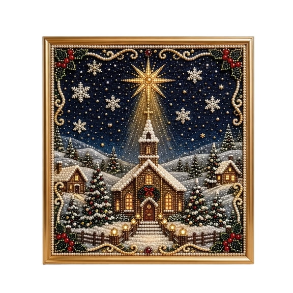 Qwtwty Christmas Diamond Art Kits for Adults, Funny DIY Pearl Painting Dot Gem Art for Bedroom Living Room Bathroom Wall Decor, Holiday Gifting