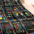 thumbnail image 5 of Autism Blanket Puzzle Cure Awareness Flannel Throw Gift for Childs Teens Adults Super Soft Lightweight Breathable Bed Sofa Couch Meaningful Colorful Foldable Unisex 100x130 Black 40x50, 5 of 5