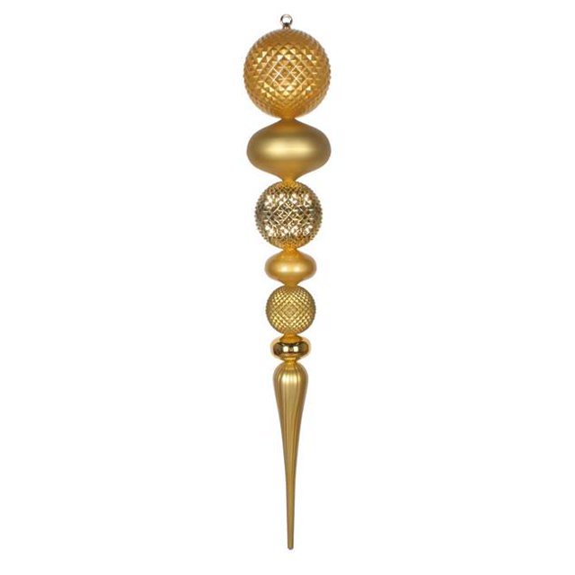 Vickerman MT199208 42 in. Gold Candy & Matte Durian Finial Ornament