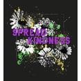 thumbnail image 2 of "Spread Kindness" Flowers With Color Splatter Adult Black Crew Neck Short Sleeve Tee-Medium, 2 of 2