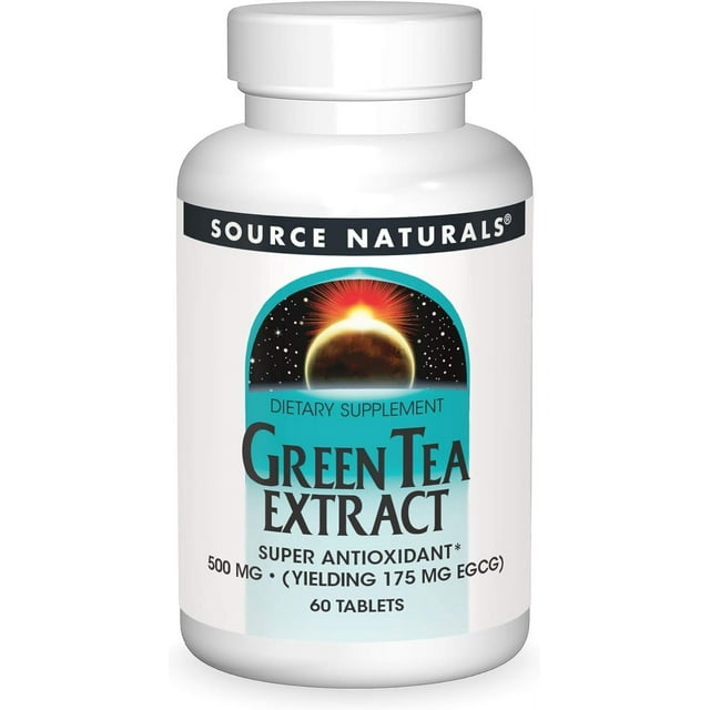 Source Naturals | Green Tea Extract, 500 Mg, 60 Tabs | Extracto de Té Verde, 500 Mg, 60 Tabletas