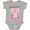 AC-Heather Grey, variant on Inktastic Aditi My Nanny loves me Pink Elephant beautiful Girls Baby Bodysuit