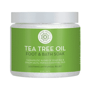 Tea Tree Oil Foot and Bath Soak for Athlete Foot, Toenail Treatment, 20 oz by Pure Body Naturals