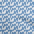thumbnail image 1 of oneOone Silk Tabby Medium Blue Fabric Geometrical Craft Projects Decor Fabric Printed By The Yard 42 Inch Wide, 1 of 5