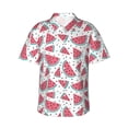 thumbnail image 1 of Balery Watermelon Camisas hawaianas de manga corta para hombre, camisas playeras de corte holgado, camisas de vacaciones con botones,XX-Large, 1 of 7