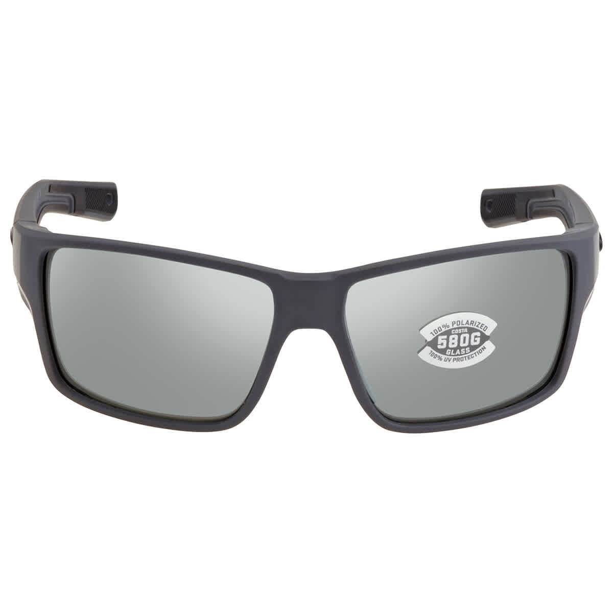 Costa Del Mar Sunglasses for Men - Reefton PRO Mens Polarized Sunglasses - Fishing, Boating & Beach UV Protection - Size 63 - Gray/Gray Silver Mirror 580G