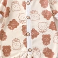 thumbnail image 4 of larppty Unisex Footless Newborn Baby Sleepers Pajamas Romper Boys Girls Long Sleeve (Brown), 4 of 4
