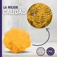 thumbnail image 3 of Esponja de baño Loofah de 60g borla exfoliante corporal Amarillo, 3 of 4