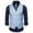 Blue, variant on Men's Solid Color Single Suit Vest - Cotton Blend, Business Casual, XL-XXXXXXL Sizes, Wedding/Office Attire