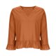 thumbnail image 5 of Vestidos Casuales Para Mujer, Blusas De Mujer De Moda Camiseta/camiseta de manga larga con cuello en V y mangas de encaje de lino sintético para mujer, primavera e invierno, 5 of 6