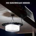 thumbnail image 6 of 1/2Pcs Solar Hanging Shed Light, 244LED 360° Chandelier Lamp, 4400mAh Solar Pendant Light with Remote & Light Sensor, 4 Modes, Rain/Snow/Sun Proof for Indoor Outdoor Gazebo Patio Camping, 6 of 11