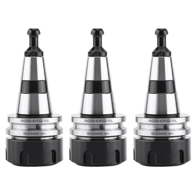 3X Portabrocas de Equilibrio ISO30 ER32 50L Portaherramientas de Torno de Collarín de Equilibrio G2.5 30000RPM