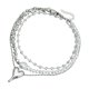 thumbnail image 1 of Edgy Sweetheart Alloy Necklace Adjustable Stacking Chain With Faux Pearls Edgy Stacking Necklaces For Women Jewelry Gift, 1 of 4