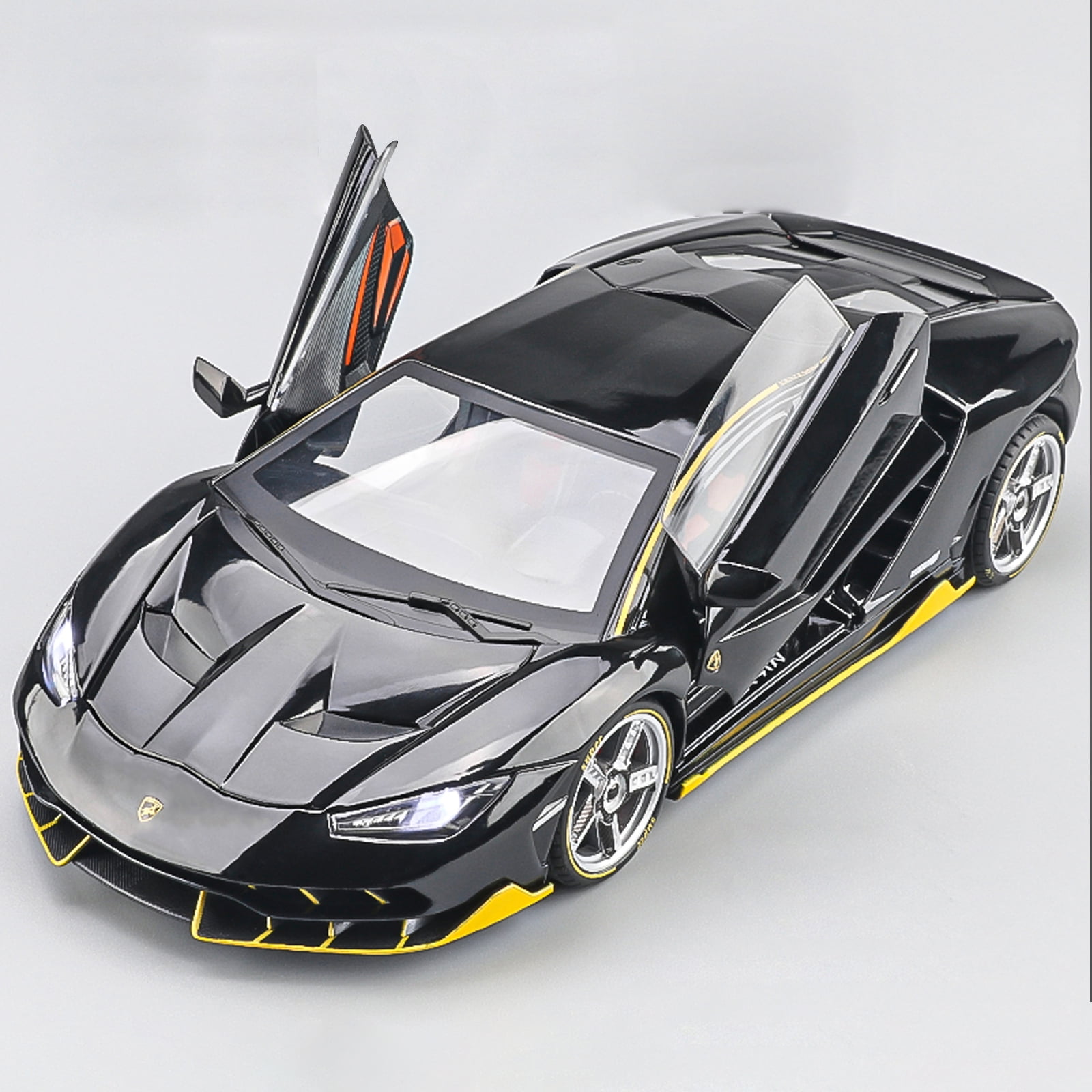 Anmyjuly 1:18 scale LP770 sports car model kits with Alloy Body, Shock Absorption Tires, Simulated Lights & Sound, Steerable Front Wheels & Adjustable Rear Wing, die cast metal toy cars