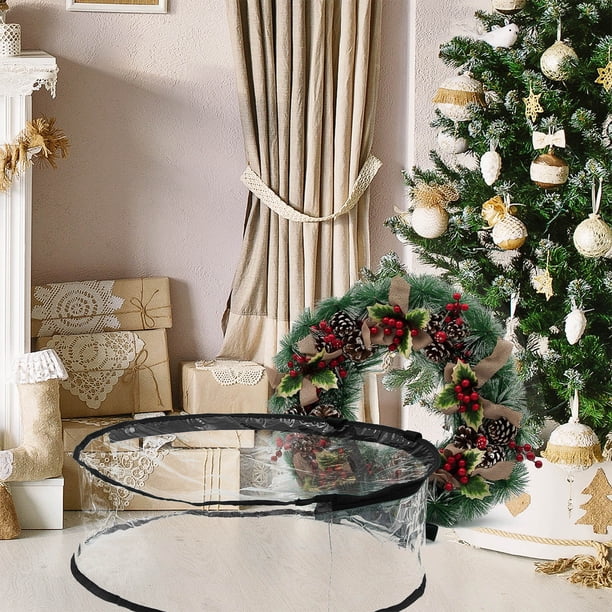 Dvkptbk Sac de Rangement pour Couronne de Noël - Contenant de Rangement pour Couronne pour le Rangement des Fêtes - Idéal pour l'Organisation de la Maison et du Garage pour les Décorations Dvkptbk Sac de Rangement pour Couronne de Noël - Contenant de Rangement pour Couronne pour le Rangement des Fêtes - Idéal pour l'Organisation de la Maison et du Garage pour les Décorations