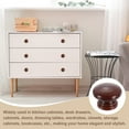 thumbnail image 5 of Uxcell 10 Pack Round Wood Drawer Knob, 1.3" x 1.02" Round Cabinet Knobs Mushroom Shape Paint Surface Wooden Knobs with Screws for Furniture Drawer Dresser Wardrobe Cupboard, Dark Brown, 5 of 6