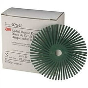 Scotch-Brite Radial Bristle Disc,TA,3 In Dia,50G,PK40 61500139367
