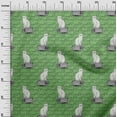 thumbnail image 3 of oneOone Cotton Poplin Green Fabric Animal Cat With Text Texture Fabric For Sewing Printed Craft Fabric By The Yard 42 Inch Wide, 3 of 4