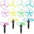 thumbnail image 1 of 12 Pcs Flying Saucer Flying Disc Toy Helicopter Toy Disco Flyers Include 4 String Launchers and 8 Flying Saucer Flying Disc Launcher Flying Toys Littl, 1 of 5