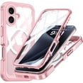 thumbnail image 1 of Case for iPhone 16,Full-Body Rugged Protective Clear Back Hybrid Magnetic Wireless Charging TPE PC with Built-in Screen Shockproof Protector Phone Case for iPhone 16,6.1 inch 2024, 1 of 8