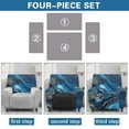 thumbnail image 6 of FUIALDOLG Blue Abstract Marble Print Recliner Slipcovers Home Decor 4 Pieces Lazyboy Recliner Chair Cover for Dog Pets with Pockets Furniture Protector, 6 of 7
