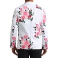 thumbnail image 3 of Inspire Chic Chaquetas Deportivas Florales para Hombres, Blazers Impresos con Flores de Ajuste Slim para Fiestas y Promociones M Blancas, 3 of 6