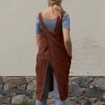 thumbnail image 6 of 2026 Cotton Linen Apron Cross Back Apron for Women with Big Pockets Square Pinafore Dress for Baking Cooking,Khaki XL, 6 of 7