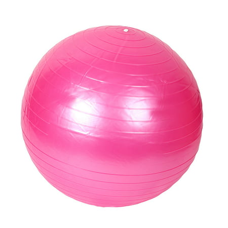 Gym Exercise Balance Fitness Swiss Yoga Ball Pink 65cm Dia w Inflator