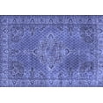 thumbnail image 1 of Ahgly Company Machine Washable Indoor Rectangle Persian Blue Traditional Area Rugs, 8' x 12', 1 of 4