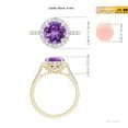 thumbnail image 5 of ANGARA Natural Round 1.7 ct Amethyst Engagement Ring with Diamond Halo in 14K Yellow Gold for Women (Size-8mm) | February Birthstone, Anniversary, Jewelry Gift for Women | Natural Amethyst Ring, 5 of 9