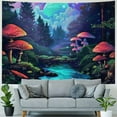 thumbnail image 4 of Shiartex Mushroom Forest Tapestry Aesthetic Moon Tapestry Mushroom Tapestries Wall Hanging for Bedroom Living Room and Dorm Room Painting, 4 of 6