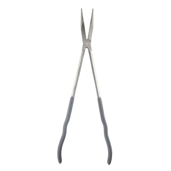 PLIER KING 16" (40.6 cm) Extra Long Nose Plier | Orange & Black Ergonomic Handles | Straight Jaw | Extra Long Reach For Hard To Reach Spots, Deep & Confined Spaces