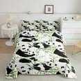 thumbnail image 2 of Homewish Boys Girls Kawaii Panda Bedding Comforter Set 2pcs,Green Tree Leaves Twin Comforter Sets Microfiber,Cartoon Animal Breathable Bedding Set,Lightweight Room Decor, 2 of 8