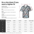 thumbnail image 6 of Lsque Football Soccer Ball pattern Hawaiian Shirt for Men, Unisex Summer Beach Casual Short Sleeve Button Down Shirts-3X-Large, 6 of 9