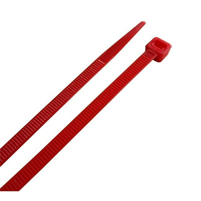 8 Po Attache-câble, Rouge - Lot de 100