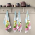 thumbnail image 2 of Easter Egg Flowers Kitchen Tea Towels Set of 1 Absorbent Hand Dish Towels, Holiday Bow Dishcloths Lint-Free 18x28 Inch Fast Drying for Cooking Baking Home Clean, 2 of 7