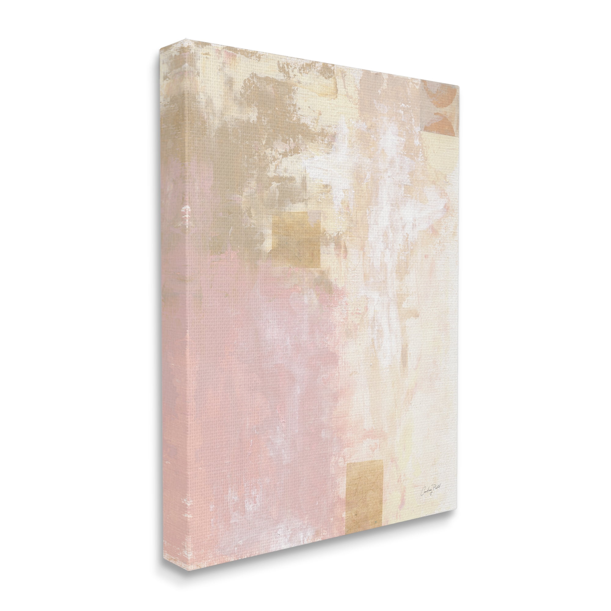 Stupell Industries Modern Soft Pink Beige Abstract Painting Morning Composition, 16 x 20,Design by Courtney Prahl