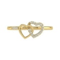 thumbnail image 4 of TimeLe$$ Classics Double Heart Natural Diamond Ring in 10K Yellow Gold (Ring Size 8.5), 4 of 6
