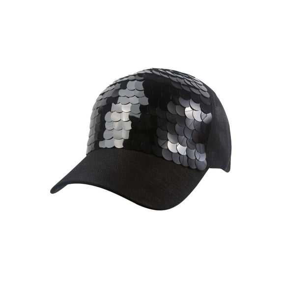 Top Headwear Glitter Scales Baseball Cap - Black