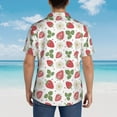 thumbnail image 6 of Haiem Strawberry Printed Hawaiian Shirt for Men - Men’s Casual Beach Summer Shirts - Stretch Fabric with Modern Fit-Small, 6 of 9