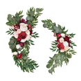thumbnail image 2 of 2 uds arreglo Floral Swag Garland flores, pantalla colgante decorativa planta decoración de decoraciones de fondo Soledad Guirnalda de flores, 2 of 10