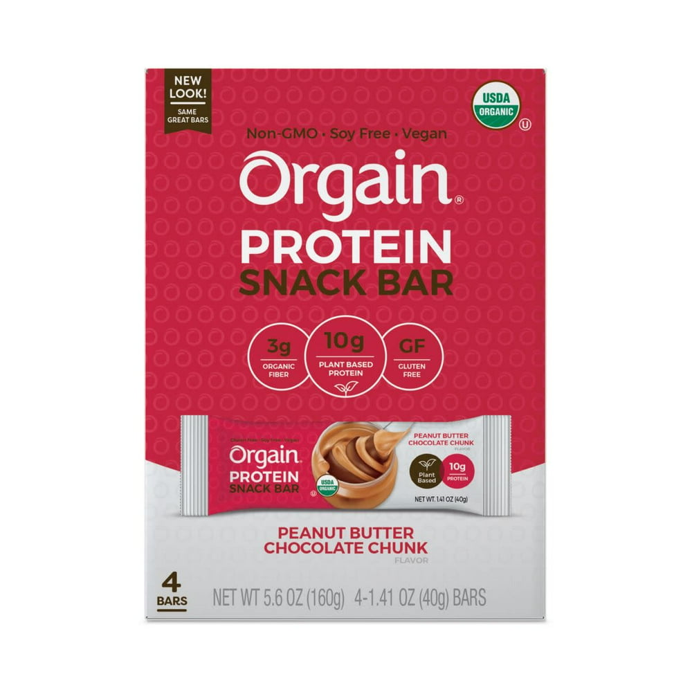 Orgain, Organic 10g Protein Bar, Peanut Butter Chocolate Chunk, 5.64oz